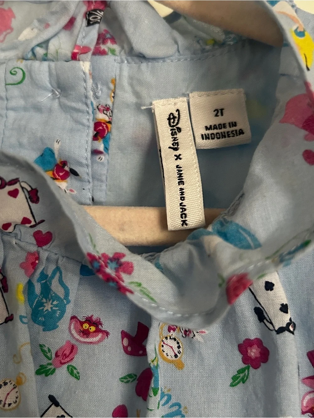 Disney x Janie and Jack Alice In Wonderland Dainty Dawn Icon Romper 2T